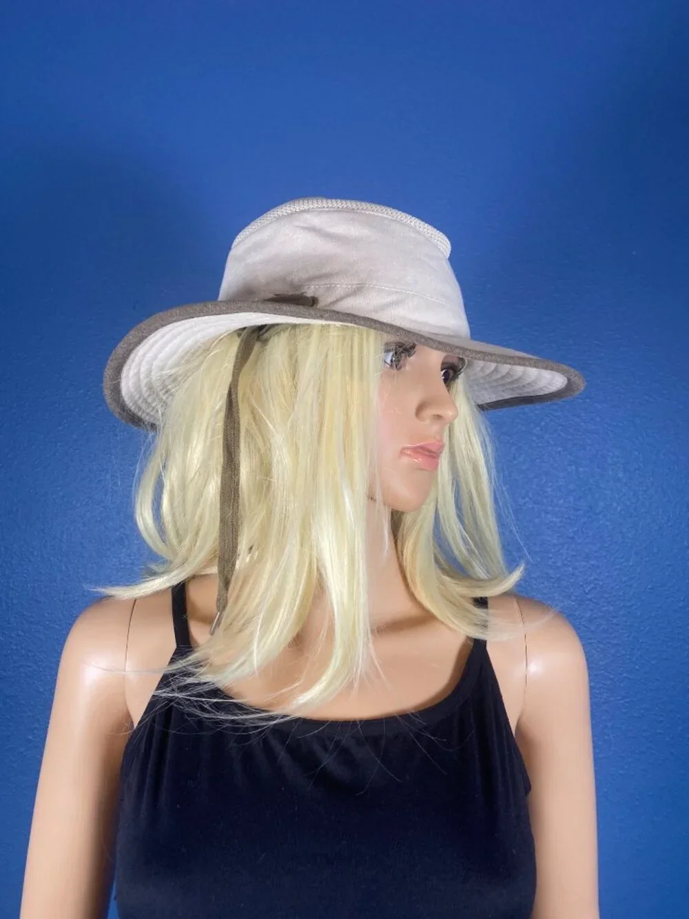 Tilley TMH55 Organic Airflo Sun Hat 7 1/4 Medium Beige Tan Trim 58CM